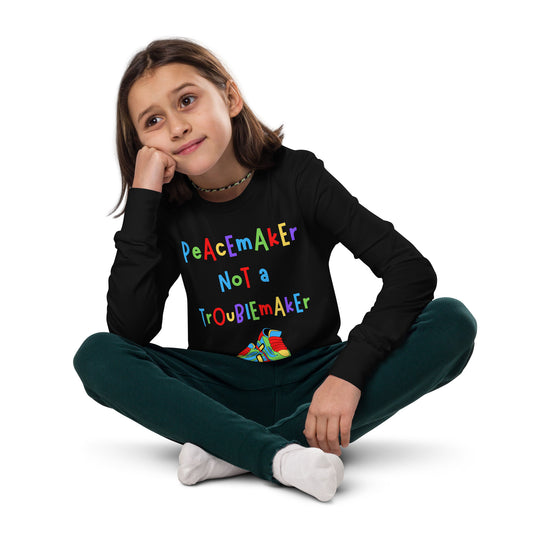 KOC Kids Peacemaker Not A Troublemaker - Youth long sleeve tee