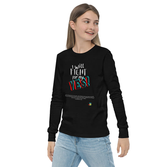 KOC Kids I Will Fight For My Yes - Youth long sleeve tee